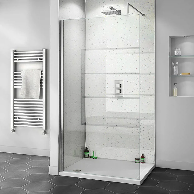 Orion White Arctic Sparkle Shower Wall Panel - 2400 X 1000mm 1 Orion White Arctic Sparkle Shower Wall Panel - 2400 X 1000mm