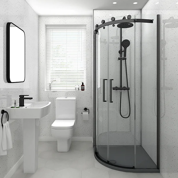 Orion White Arctic Sparkle Shower Wall Panel - 2400 X 1000mm 2 Orion White Arctic Sparkle Shower Wall Panel - 2400 X 1000mm - Image 2