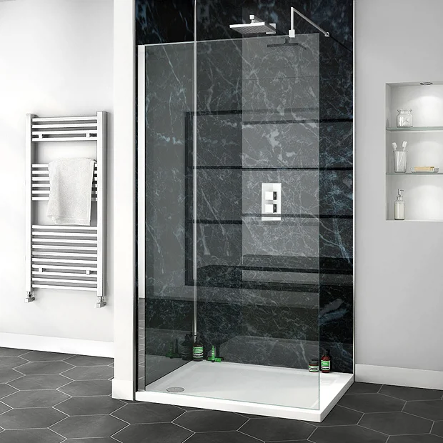 Orion Black Marble Shower Wall Panel - 2400 X 1000mm 1 Orion Black Marble Shower Wall Panel - 2400 X 1000mm
