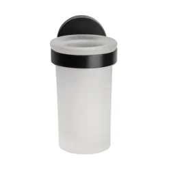 Croydex Black Epsom Flexi-Fix Tumbler & Holder -Bathroom Products Shop qm481821 d3
