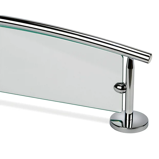 Croydex - Hampstead Glass Shelf - Chrome 3 Croydex - Hampstead Glass Shelf - Chrome - Image 3