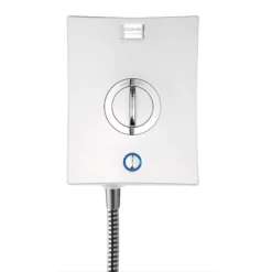 Aqualisa - Quartz Electric Shower - White/Chrome -Bathroom Products Shop qze8521 d2