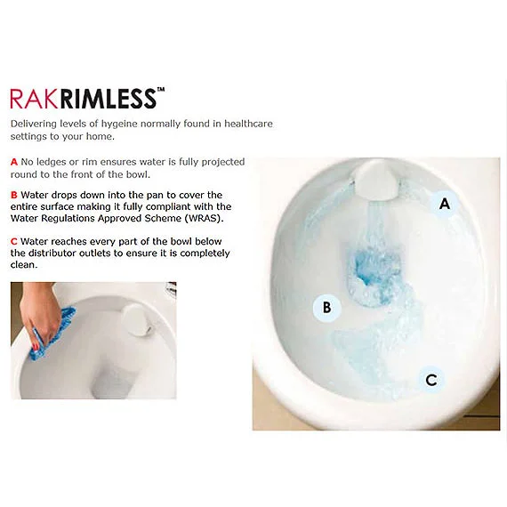 RAK Resort Mini Rimless Close Coupled BTW Toilet + Quick Release Soft Close Urea Seat 3 RAK Resort Mini Rimless Close Coupled BTW Toilet + Quick Release Soft Close Urea Seat - Image 3