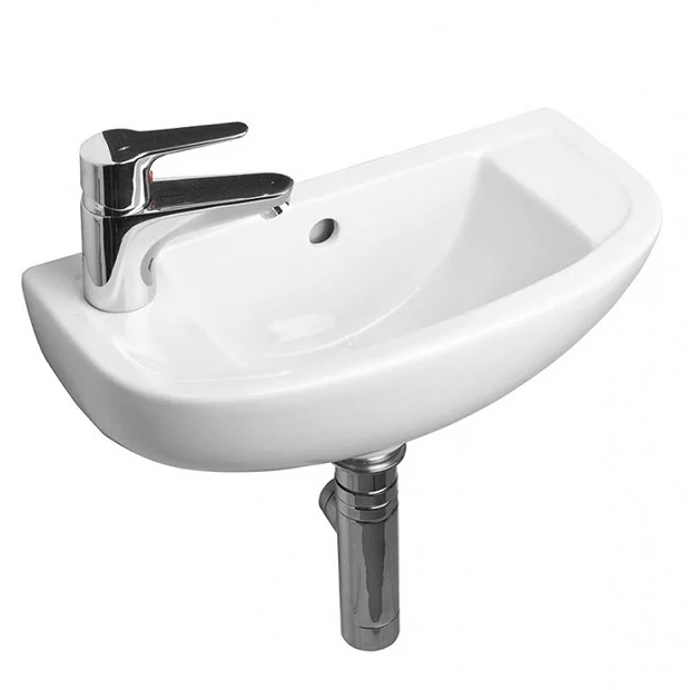RAK Compact 45cm Slimline Bathroom Basin - 1 Tap Hole 1 RAK Compact 45cm Slimline Bathroom Basin - 1 Tap Hole