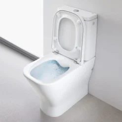 Roca The Gap Rimless Close Coupled Toilet + Compact Soft Close Seat -Bathroom Products Shop rcgpwc1 d3