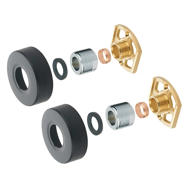 Arezzo Round Easy Fix Bar Shower Fixing Bracket Matt Black 1 Arezzo Round Easy Fix Bar Shower Fixing Bracket Matt Black