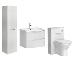 Monza White Ash Wall Hung Bathroom Furniture Package -Bathroom Products Shop rdwwhpk1 d1
