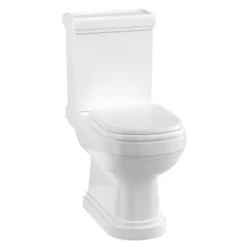 Burlington Riviera Close Coupled Open Back Toilet With Soft Close Seat -Bathroom Products Shop rivccob d2