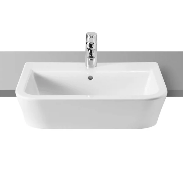 Roca - The Gap W560 X D400 Semi Recessed Basin - 1 Tap Hole 2 Roca - The Gap W560 X D400 Semi Recessed Basin - 1 Tap Hole - Image 2