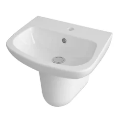 Nuie Renoir Compact Basin & Semi Pedestal - 1 Tap Hole