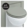 Burlington Soft Close Toilet Seat With Chrome Hinges - Dark Olive