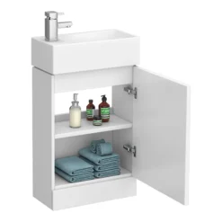 RAK Series 600 Toilet Inc. Soft Close Seat + White Compact Vanity Unit -Bathroom Products Shop s600scvty058 d3