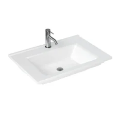 Britton Shoreditch 650mm Wall-Hung Double Drawer Vanity Unit With Black Handles - Matt Blue -Bathroom Products Shop s65ddbsq d1