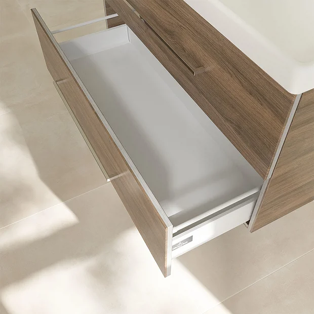Villeroy & Boch Villeroy And Boch Avento Arizona Oak 1000mm Wall Hung 2-Drawer Double Vanity Unit 6 Villeroy & Boch Villeroy And Boch Avento Arizona Oak 1000mm Wall Hung 2-Drawer Double Vanity Unit - Image 6