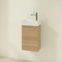 Villeroy & Boch Villeroy And Boch Avento Nordic Oak 360mm Wall Hung Vanity Unit With Left Bowl Basin 7 Villeroy & Boch Villeroy And Boch Avento Nordic Oak 360mm Wall Hung Vanity Unit With Left Bowl Basin -Bathroom Products Shop save31vj01 d1