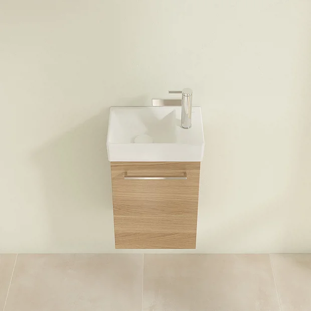 Villeroy & Boch Villeroy And Boch Avento Nordic Oak 360mm Wall Hung Vanity Unit With Left Bowl Basin 5 Villeroy & Boch Villeroy And Boch Avento Nordic Oak 360mm Wall Hung Vanity Unit With Left Bowl Basin - Image 5