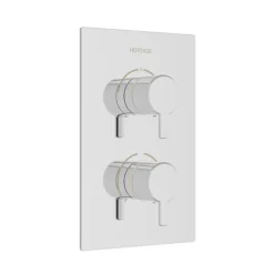 Heritage Dartmouth 2 Outlet Twin Concealed Thermostatic Shower Valve - Chrome