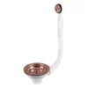 Copper Basket Strainer Waste With Round Overflow