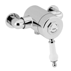 Heritage Glastonbury Exposed Shower With Premium Flexible Riser Kit - Chrome