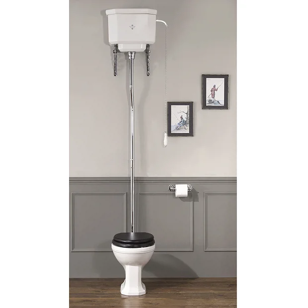 Silverdale Empire Art Deco High Level Toilet - Excludes Seat 2 Silverdale Empire Art Deco High Level Toilet - Excludes Seat - Image 2