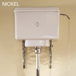 Silverdale Victorian High Level Toilet - Excludes Seat -Bathroom Products Shop silverdalevictorianhighleveltoiletwithnickelfittings