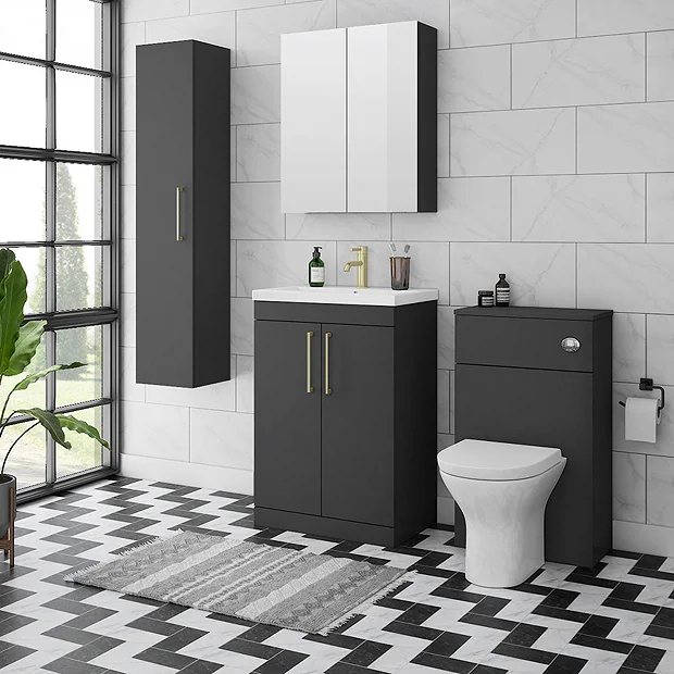 Arezzo 500 Matt Black WC Unit With Cistern + Modern Pan 4 Arezzo 500 Matt Black WC Unit With Cistern + Modern Pan - Image 4