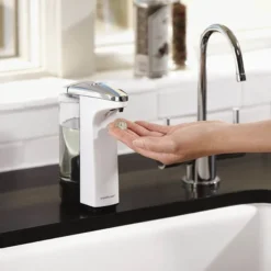 Simplehuman Liquid Sensor Pump Soap Dispenser - White 8 Simplehuman Liquid Sensor Pump Soap Dispenser - White -Bathroom Products Shop st1018 d2