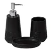 Strata Black 3-Piece Bathroom Accessory Set
