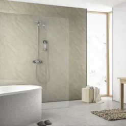 Showerwall Ivory Marble Waterproof Decorative Wall Panel - Various Size Options -Bathroom Products Shop swivrmar d1