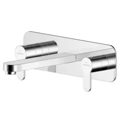 Asquiths Sanctity Wall Mounted Basin Mixer (3TH) With Backplate
