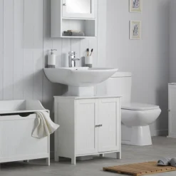 Tongue And Groove Under Basin Cabinet - White -Bathroom Products Shop tg109md3