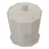 Trafalgar Grey Marble Effect Polyresin Cotton Jar With Lid