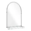 Chatsworth Traditional 700 X 490mm Arched Mirror With Glass Shelf - Chrome