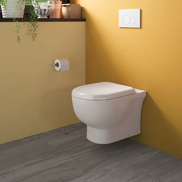 RAK Tonique Wall Hung Rimless Pan + Quick Release Soft Close Seat 1 RAK Tonique Wall Hung Rimless Pan + Quick Release Soft Close Seat