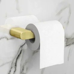 Arezzo Brushed Brass Toilet Roll Holder 6 Arezzo Brushed Brass Toilet Roll Holder -Bathroom Products Shop trh03bb d1