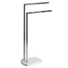 Trafalgar White Marble Effect Freestanding Towel Stand