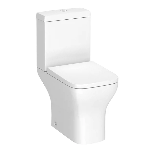 Toreno Square Rimless Close Coupled Toilet + Soft Close Seat 4 Toreno Square Rimless Close Coupled Toilet + Soft Close Seat - Image 4