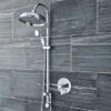 Hudson Reed Topaz White Dual Concealed Thermostatic Shower Valve Chrome