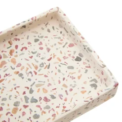 Toreno Terrazzo-Effect Concrete Rectangular Bathroom Accessories Tray