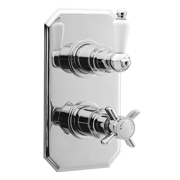 Nuie Concealed Traditional Thermostatic Twin Shower Valve 2 Nuie Concealed Traditional Thermostatic Twin Shower Valve - Image 2