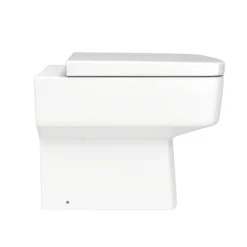 Venice Abstract White Complete Toilet Unit W. Pan, Cistern + Brushed Brass Flush -Bathroom Products Shop va6wcwhtbb d1