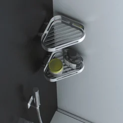 Venice Chrome Corner Shower Basket