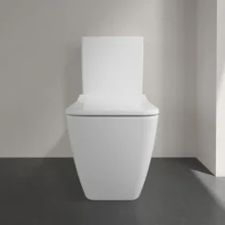 Villeroy & Boch Villeroy And Boch Venticello DirectFlush Rimless BTW Close Coupled Toilet (Side/Rear Entry Water Inlet) + Soft Close Seat -Bathroom Products Shop vbvobiccr d2