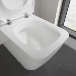 Villeroy & Boch Villeroy And Boch Venticello DirectFlush Rimless BTW Close Coupled Toilet (Side/Rear Entry Water Inlet) + Soft Close Seat -Bathroom Products Shop vbvobiccr d4