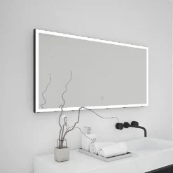 Venice Black 1000 X 700mm LED Illuminated Mirror With Demister Pad 5 Venice Black 1000 X 700mm LED Illuminated Mirror With Demister Pad -Bathroom Products Shop vnledbla d1