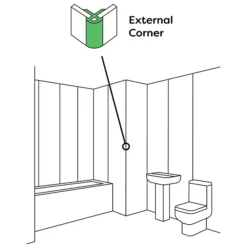 Orion External Corner - Satin Aluminium 5 Orion External Corner - Satin Aluminium -Bathroom Products Shop vpwpacal15sa d1