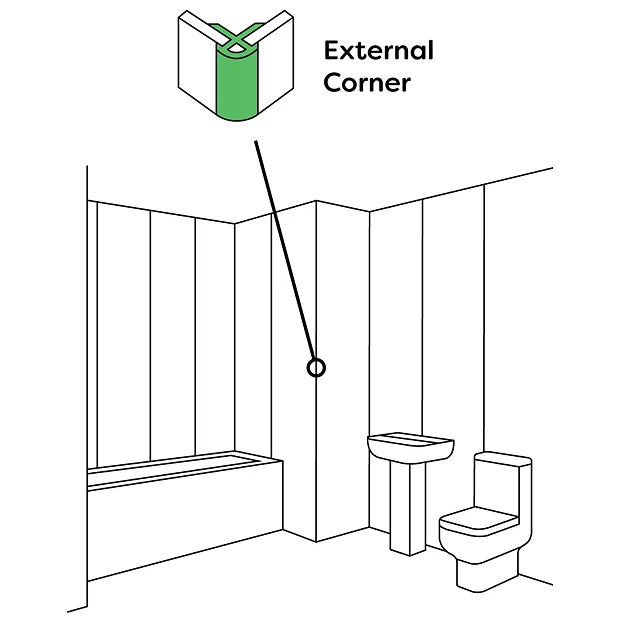 Orion External Corner - Satin Aluminium 3 Orion External Corner - Satin Aluminium - Image 3