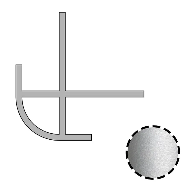 Orion External Corner - Satin Aluminium 1 Orion External Corner - Satin Aluminium