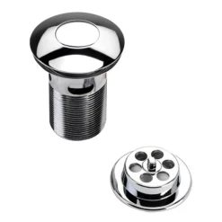 Bristan Round Push Button Slotted Bath Waste