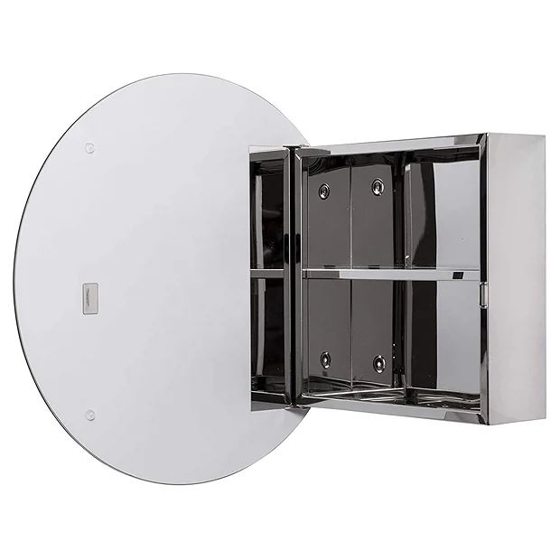 Croydex Severn Circular Door Mirror Cabinet - Stainless Steel 3 Croydex Severn Circular Door Mirror Cabinet - Stainless Steel - Image 3